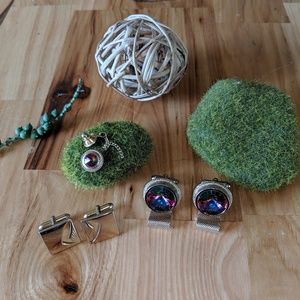 Vintage Style Cufflinks and Tie Pin